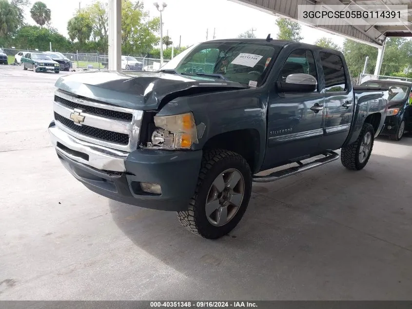 2011 Chevrolet Silverado 1500 Lt VIN: 3GCPCSE05BG114391 Lot: 40351348