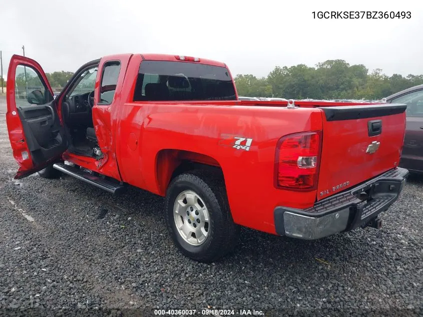 1GCRKSE37BZ360493 2011 Chevrolet Silverado 1500 Lt