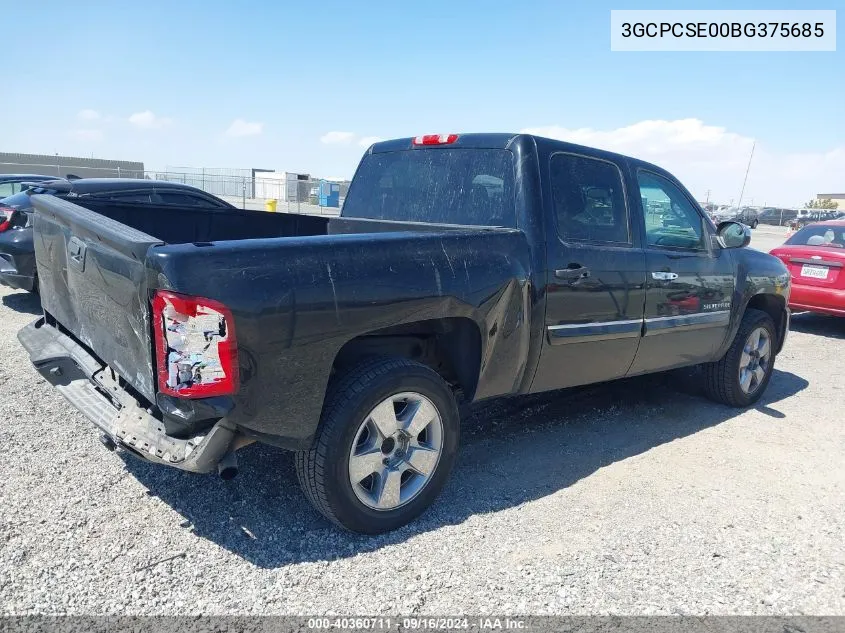 3GCPCSE00BG375685 2011 Chevrolet Silverado 1500 Lt