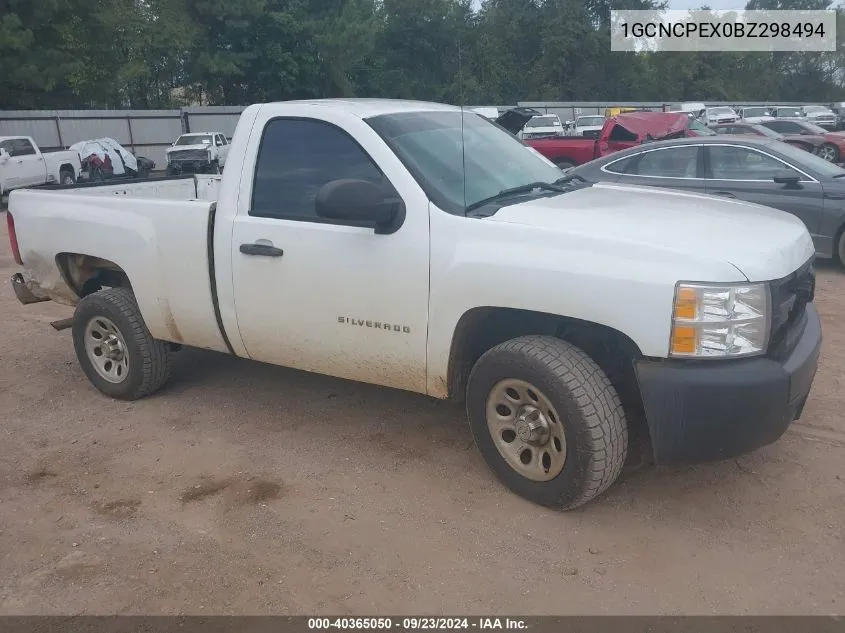 1GCNCPEX0BZ298494 2011 Chevrolet Silverado 1500 Work Truck