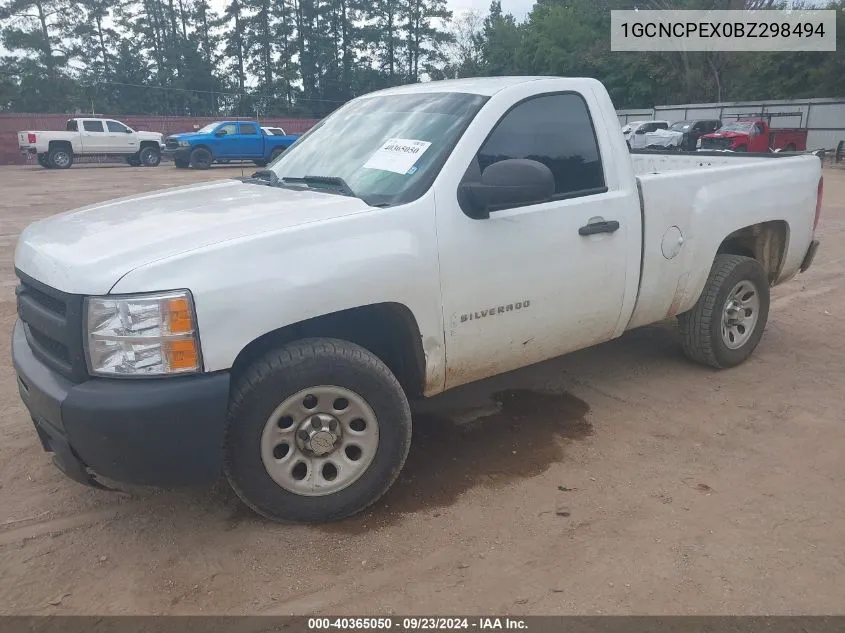 1GCNCPEX0BZ298494 2011 Chevrolet Silverado 1500 Work Truck