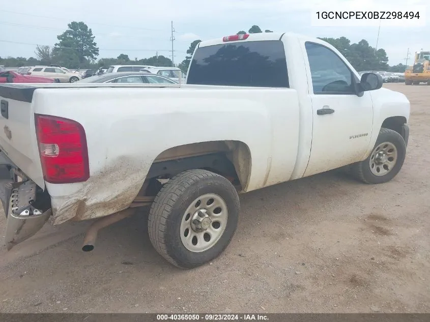 2011 Chevrolet Silverado 1500 Work Truck VIN: 1GCNCPEX0BZ298494 Lot: 40365050