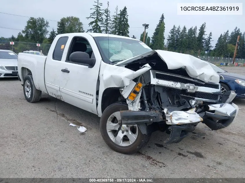 1GCRCSEA4BZ361919 2011 Chevrolet Silverado 1500 Lt