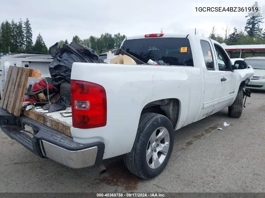 2011 Chevrolet Silverado 1500 Lt VIN: 1GCRCSEA4BZ361919 Lot: 40369758