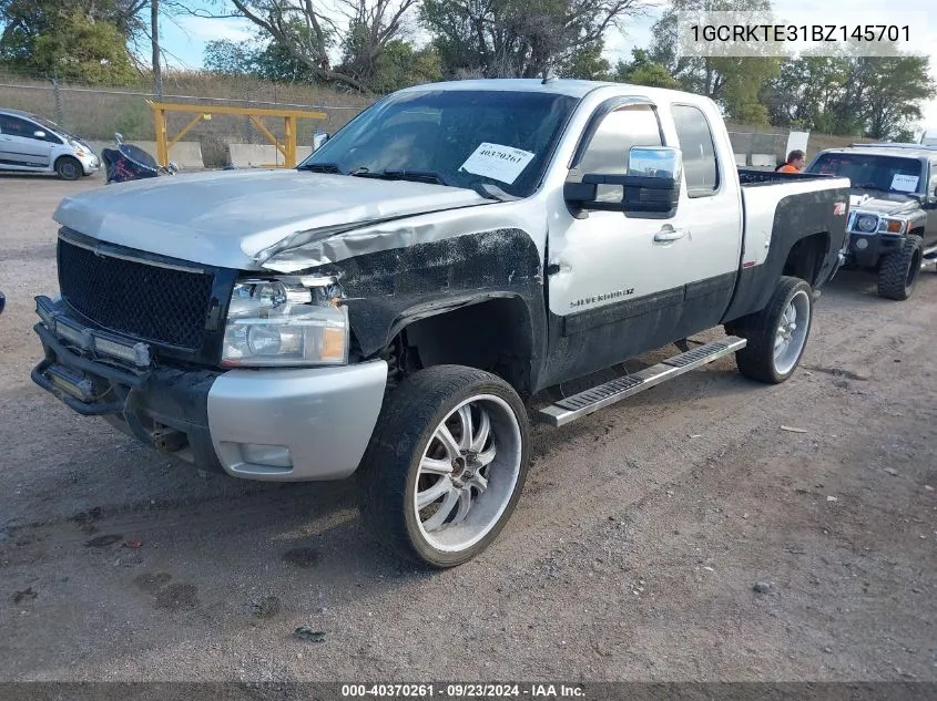 2011 Chevrolet Silverado 1500 Ltz VIN: 1GCRKTE31BZ145701 Lot: 40370261