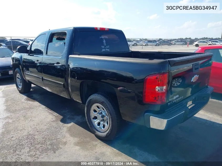 2011 Chevrolet Silverado C1500 Ls VIN: 3GCPCREA5BG34947 Lot: 40377815