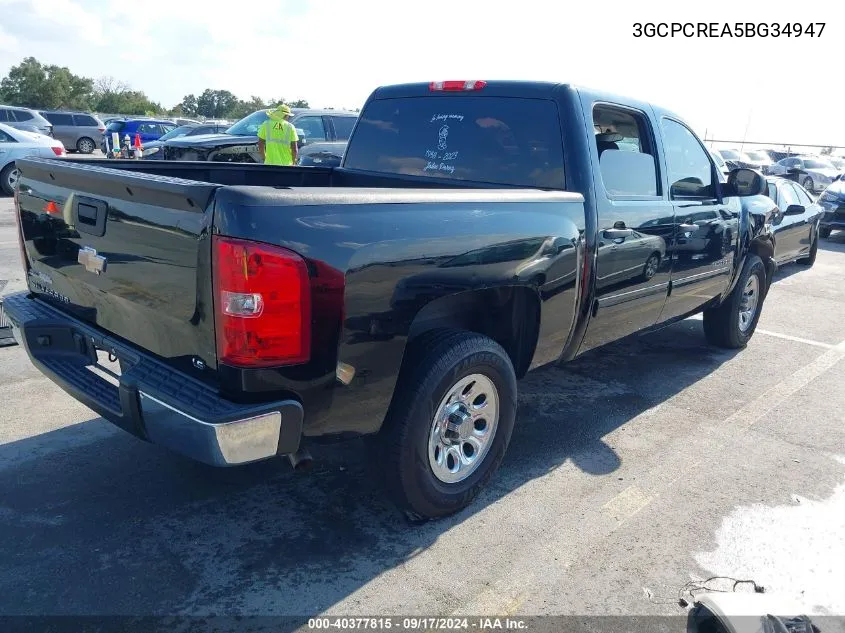 2011 Chevrolet Silverado C1500 Ls VIN: 3GCPCREA5BG34947 Lot: 40377815