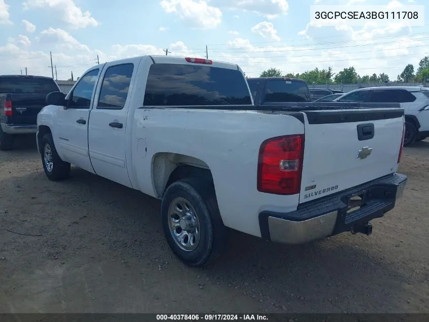 2011 Chevrolet Silverado 1500 Lt VIN: 3GCPCSEA3BG111708 Lot: 40378406