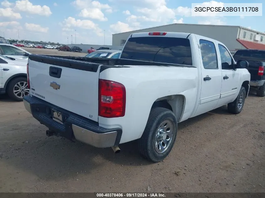 2011 Chevrolet Silverado 1500 Lt VIN: 3GCPCSEA3BG111708 Lot: 40378406