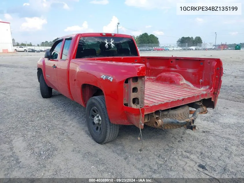 2011 Chevrolet Silverado 1500 Work Truck VIN: 1GCRKPE34BZ135199 Lot: 40389910