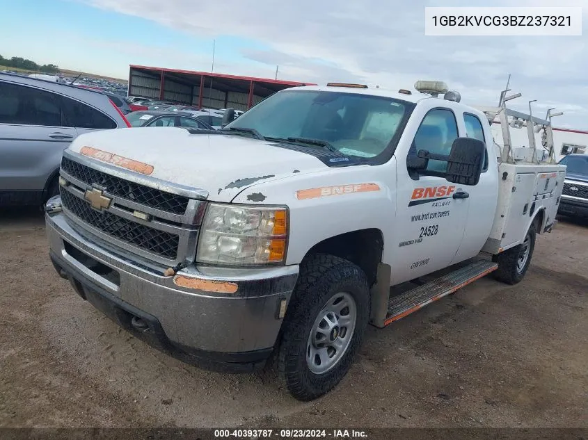 2011 Chevrolet Silverado 2500Hd Work Truck VIN: 1GB2KVCG3BZ237321 Lot: 40393787