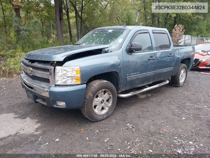 2011 Chevrolet Silverado 1500 Lt VIN: 3GCPKSE32BG344824 Lot: 40411746