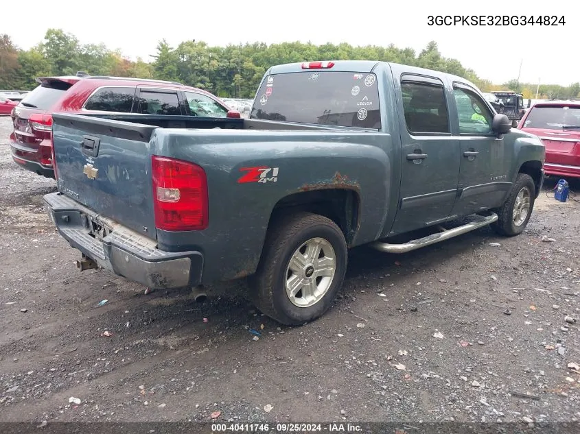 2011 Chevrolet Silverado 1500 Lt VIN: 3GCPKSE32BG344824 Lot: 40411746