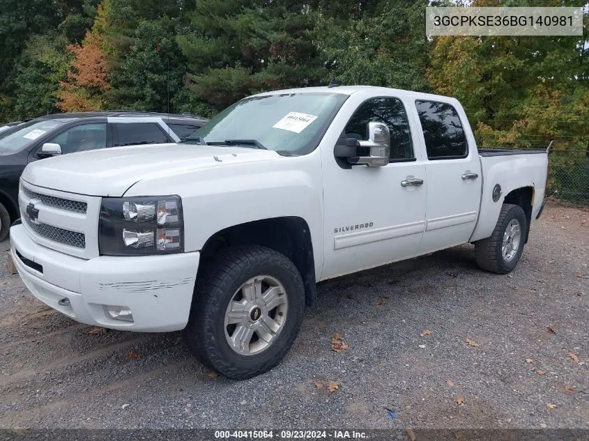 2011 Chevrolet Silverado 1500 Lt VIN: 3GCPKSE36BG140981 Lot: 40415064