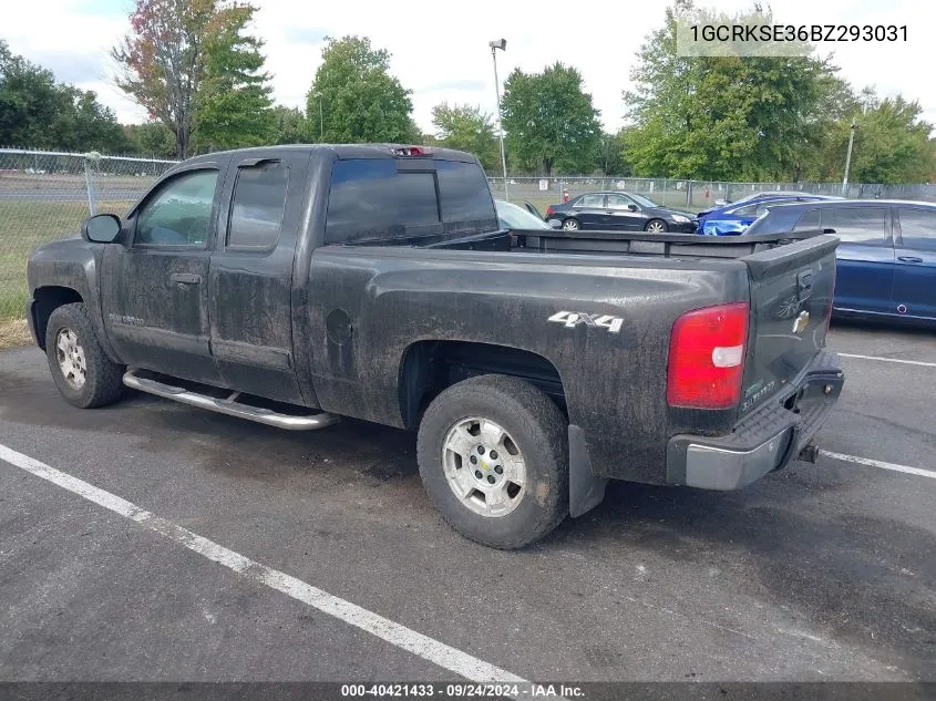 2011 Chevrolet Silverado 1500 Lt VIN: 1GCRKSE36BZ293031 Lot: 40421433