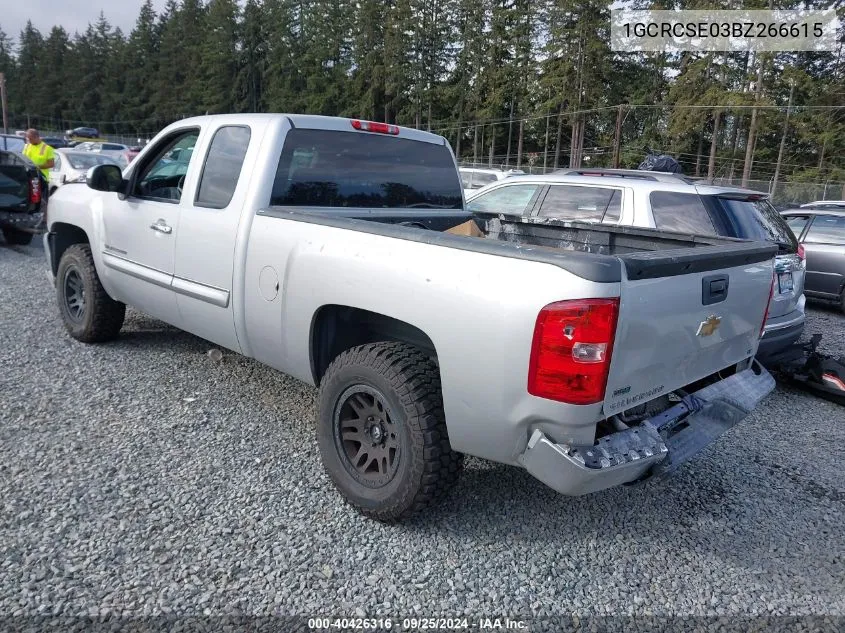 1GCRCSE03BZ266615 2011 Chevrolet Silverado 1500 Lt