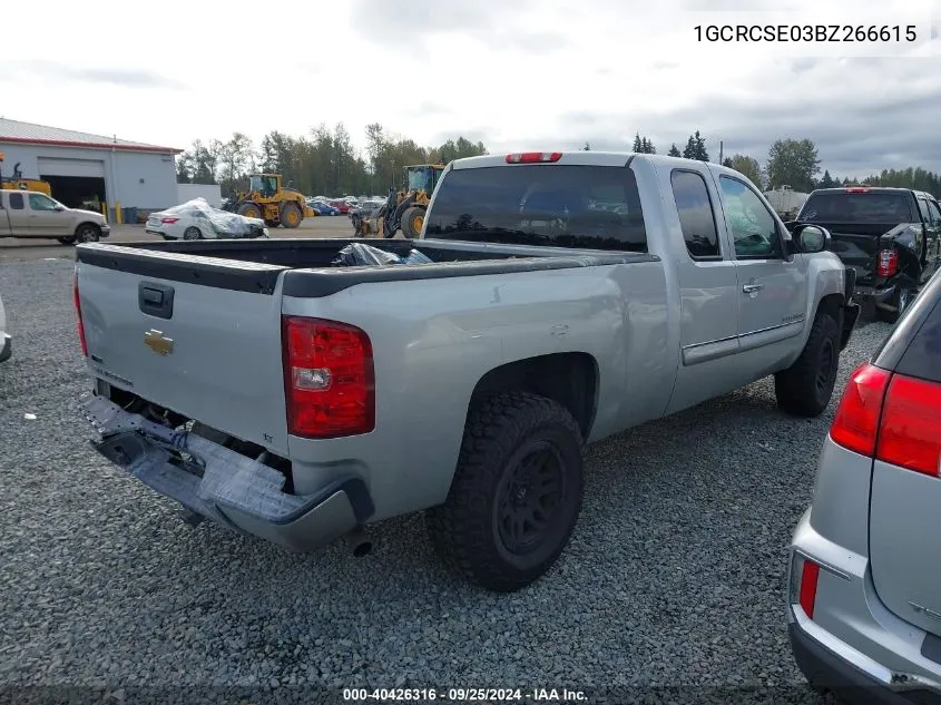 1GCRCSE03BZ266615 2011 Chevrolet Silverado 1500 Lt