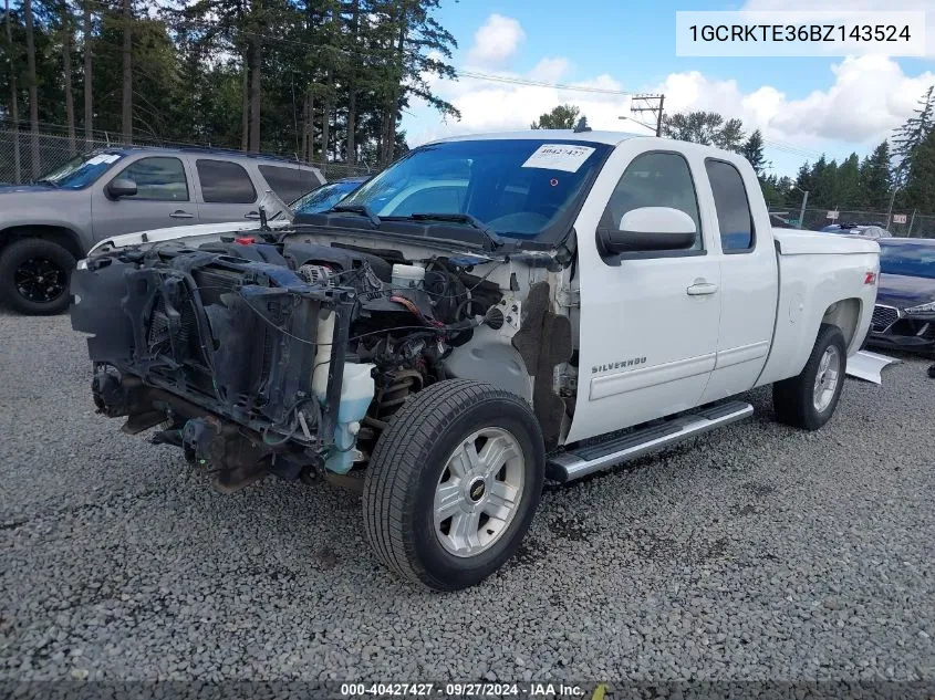 1GCRKTE36BZ143524 2011 Chevrolet Silverado 1500 Ltz