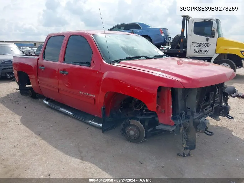 2011 Chevrolet Silverado 1500 Lt VIN: 3GCPKSE39BG278269 Lot: 40429058