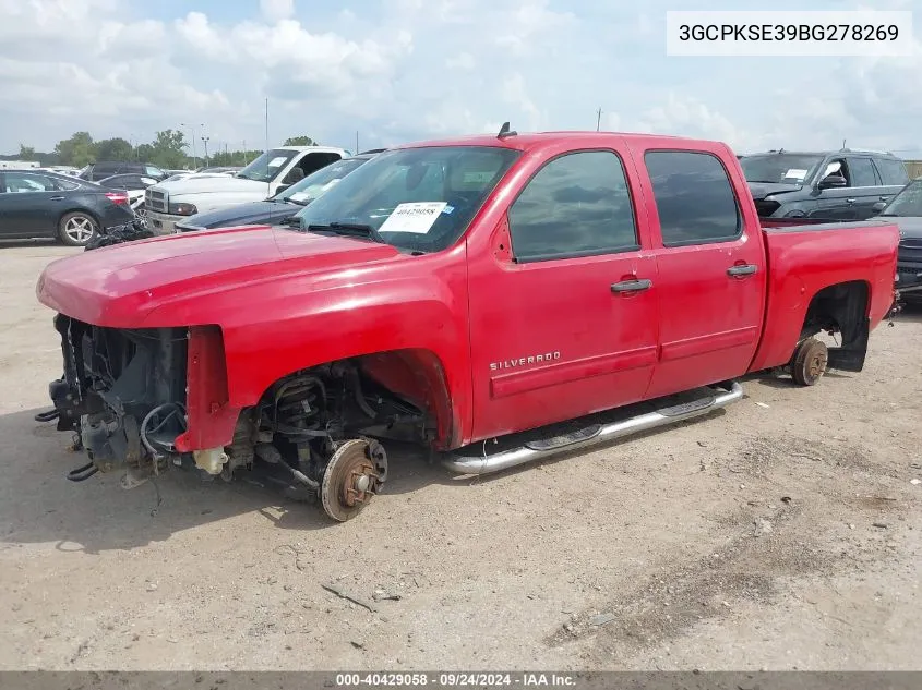 2011 Chevrolet Silverado 1500 Lt VIN: 3GCPKSE39BG278269 Lot: 40429058