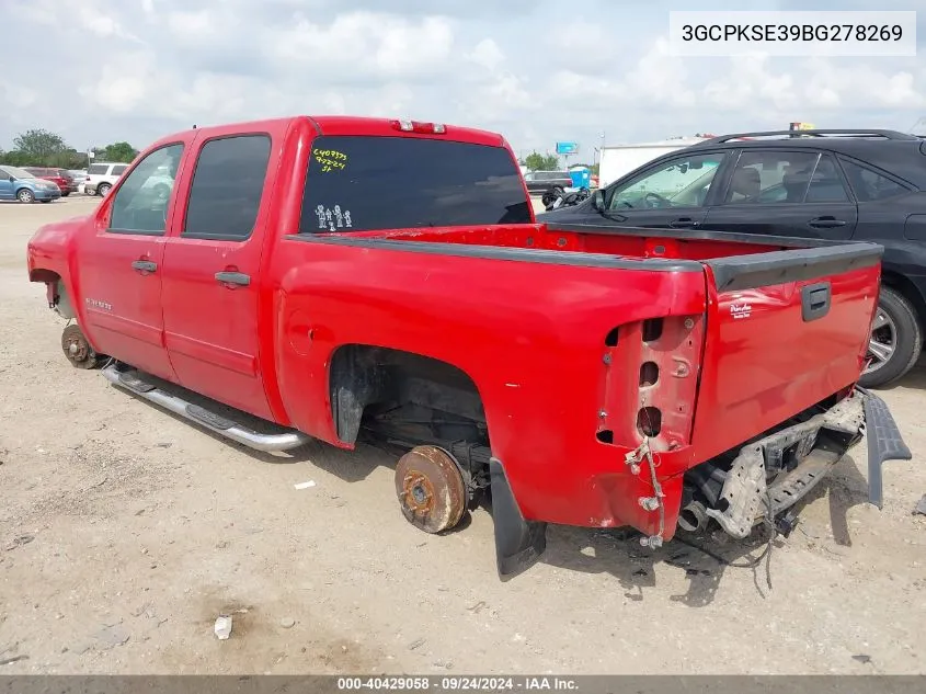 3GCPKSE39BG278269 2011 Chevrolet Silverado 1500 Lt