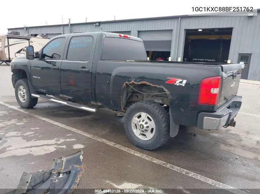 1GC1KXC88BF251762 2011 Chevrolet Silverado 2500Hd Lt