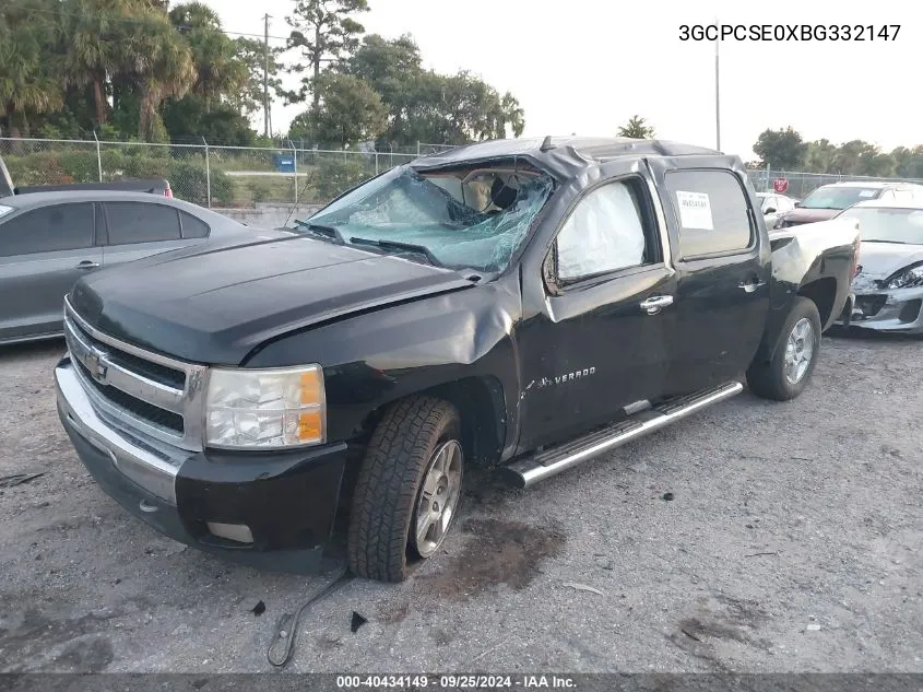 2011 Chevrolet Silverado 1500 Lt VIN: 3GCPCSE0XBG332147 Lot: 40434149