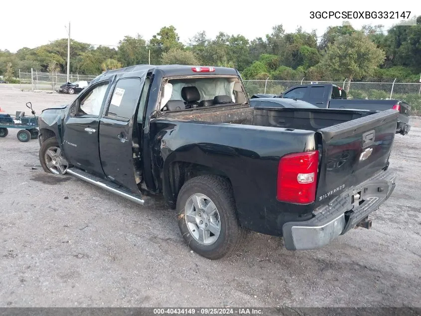 2011 Chevrolet Silverado 1500 Lt VIN: 3GCPCSE0XBG332147 Lot: 40434149