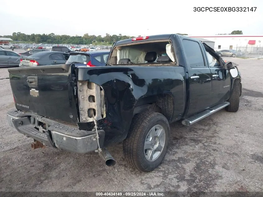 2011 Chevrolet Silverado 1500 Lt VIN: 3GCPCSE0XBG332147 Lot: 40434149