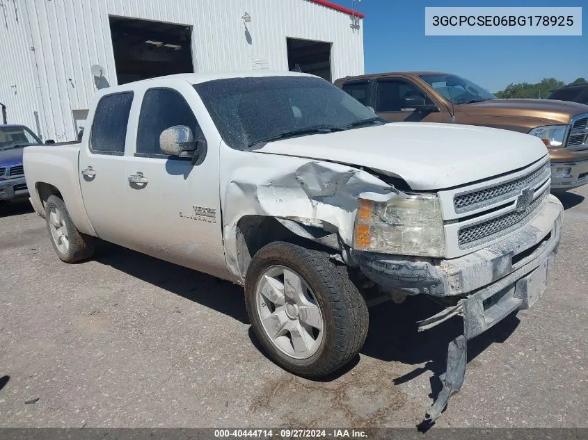 3GCPCSE06BG178925 2011 Chevrolet Silverado 1500 Lt