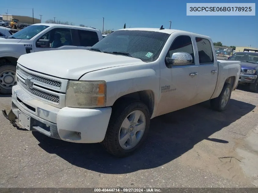 2011 Chevrolet Silverado 1500 Lt VIN: 3GCPCSE06BG178925 Lot: 40444714