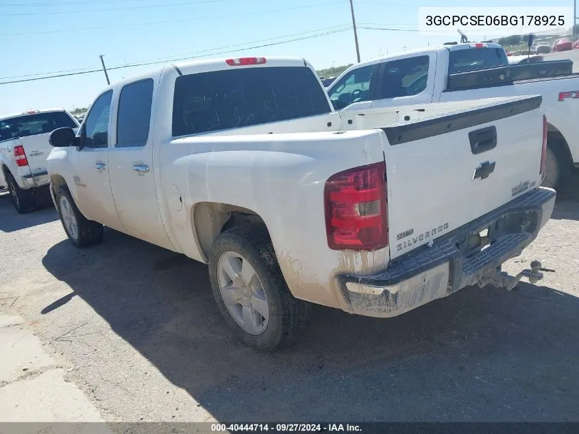 2011 Chevrolet Silverado 1500 Lt VIN: 3GCPCSE06BG178925 Lot: 40444714