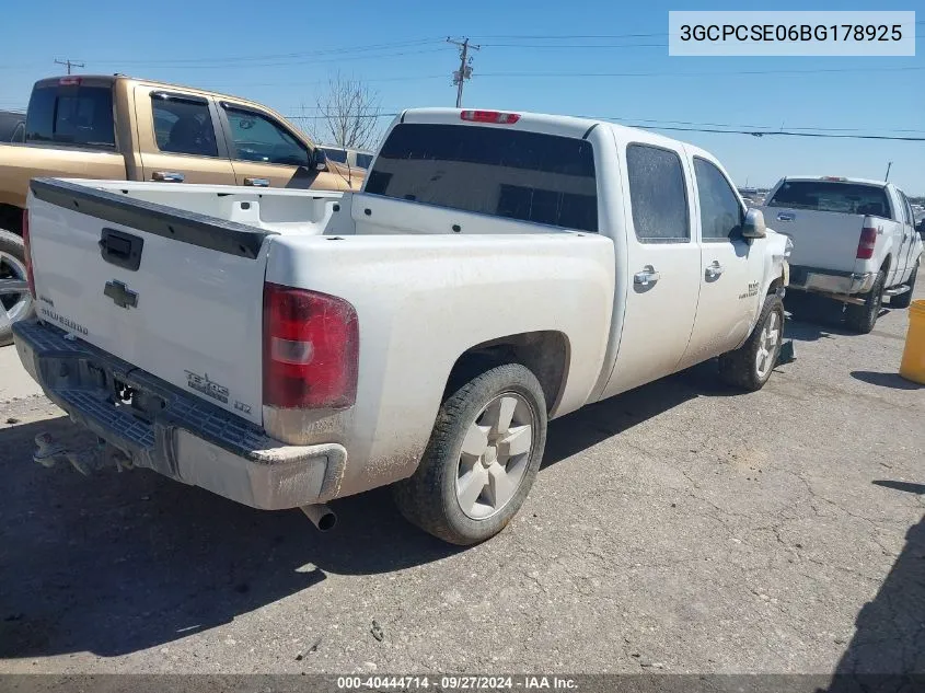 2011 Chevrolet Silverado 1500 Lt VIN: 3GCPCSE06BG178925 Lot: 40444714