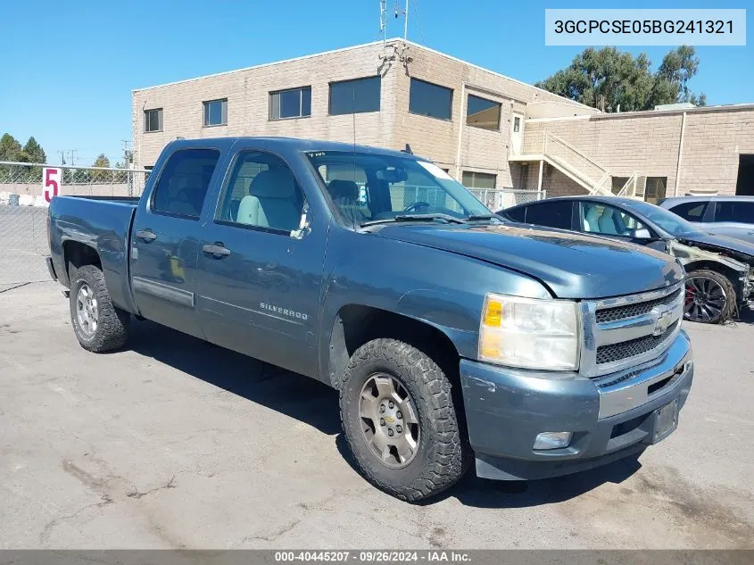 3GCPCSE05BG241321 2011 Chevrolet Silverado 1500 Lt