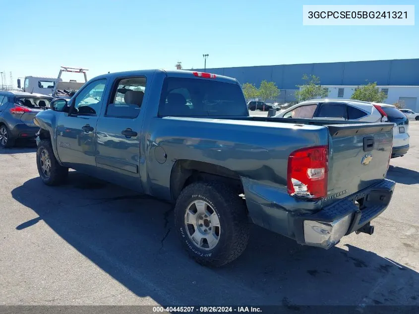 2011 Chevrolet Silverado 1500 Lt VIN: 3GCPCSE05BG241321 Lot: 40445207