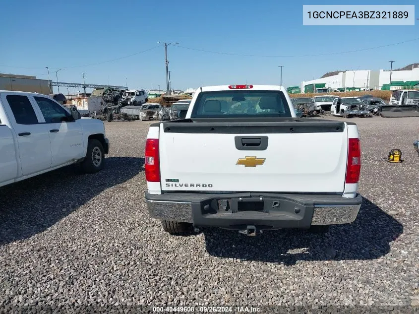 2011 Chevrolet Silverado VIN: 1GCNCPEA3BZ321889 Lot: 40449608