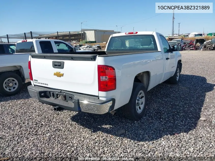 2011 Chevrolet Silverado VIN: 1GCNCPEA3BZ321889 Lot: 40449608