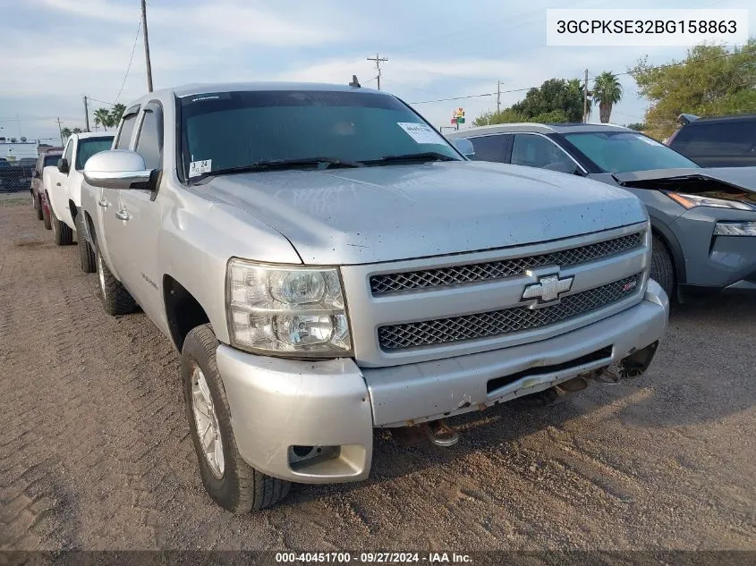 2011 Chevrolet Silverado K1500 Lt VIN: 3GCPKSE32BG158863 Lot: 40451700