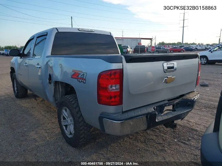 2011 Chevrolet Silverado K1500 Lt VIN: 3GCPKSE32BG158863 Lot: 40451700