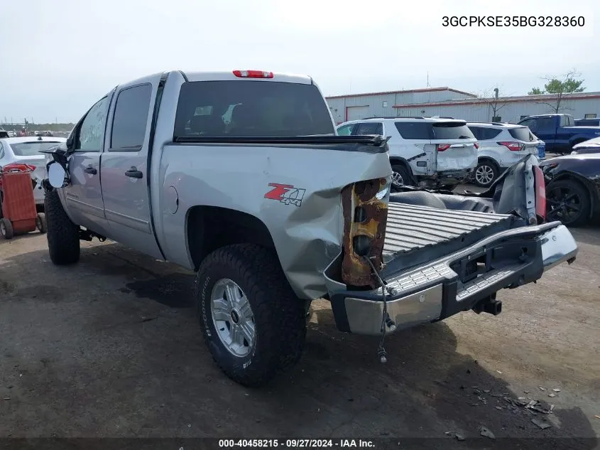 2011 Chevrolet Silverado 1500 Lt VIN: 3GCPKSE35BG328360 Lot: 40458215