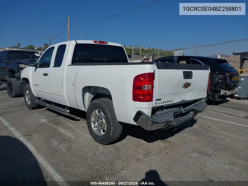 2011 Chevrolet Silverado 1500 Lt VIN: 1GCRCSE04BZ258801 Lot: 40459240