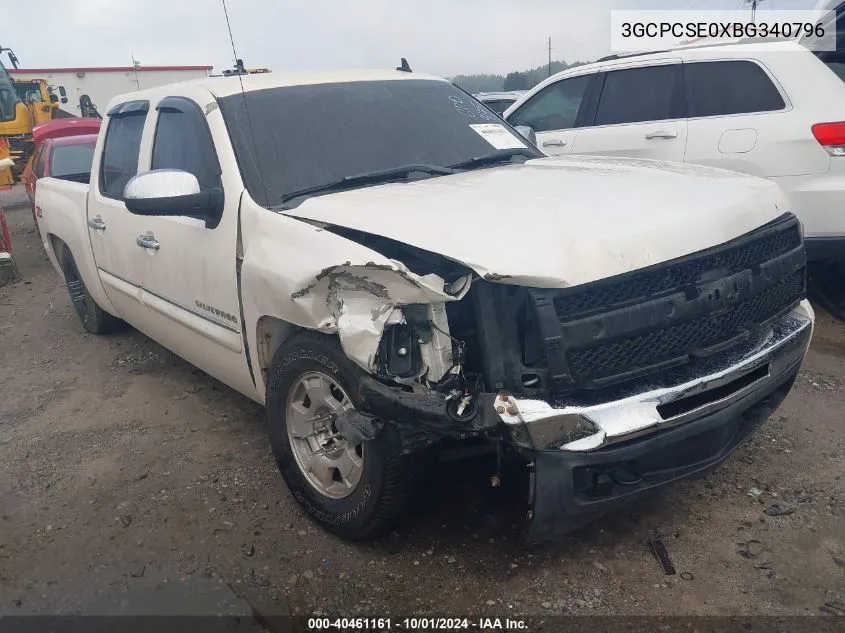 2011 Chevrolet Silverado 1500 C1500 Lt VIN: 3GCPCSE0XBG340796 Lot: 40461161