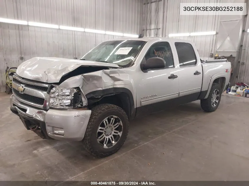 2011 Chevrolet Silverado K1500 Lt VIN: 3GCPKSE30BG252188 Lot: 40461875