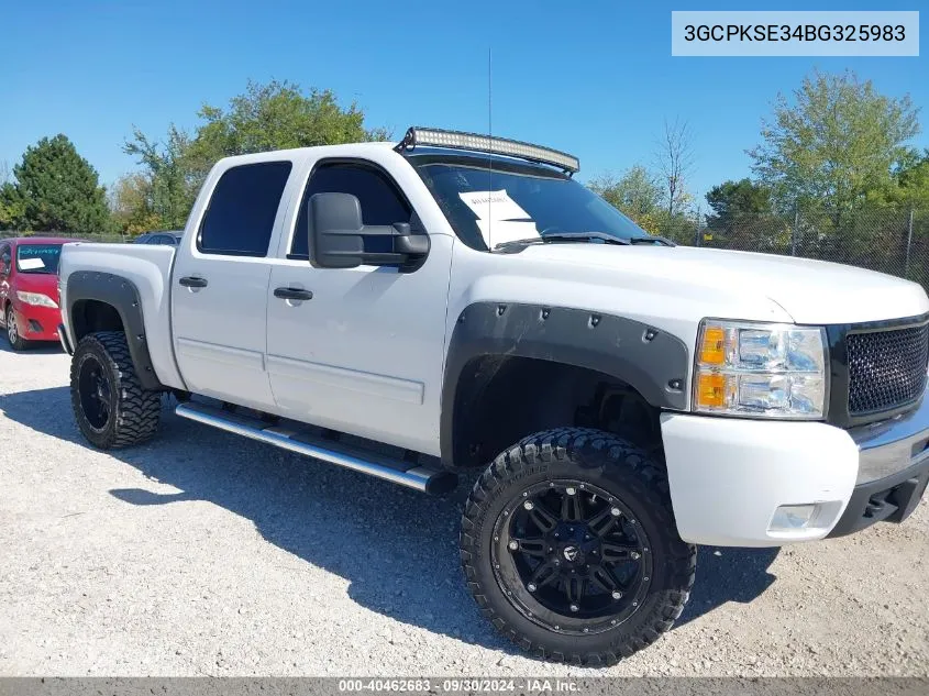 2011 Chevrolet Silverado 1500 K1500 Lt VIN: 3GCPKSE34BG325983 Lot: 40462683