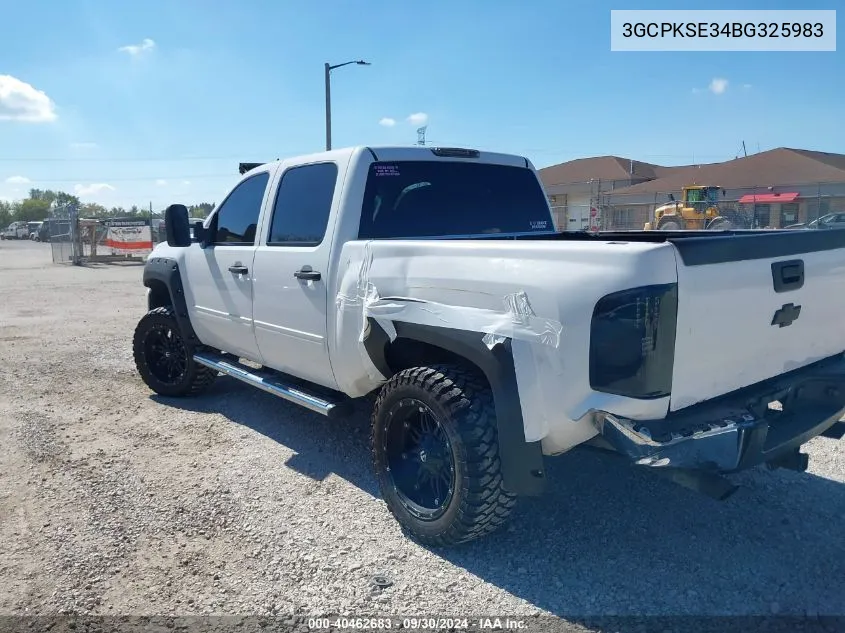 2011 Chevrolet Silverado 1500 K1500 Lt VIN: 3GCPKSE34BG325983 Lot: 40462683