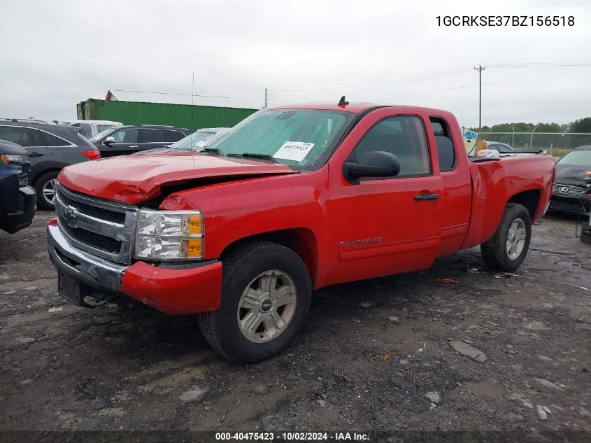 2011 Chevrolet Silverado 1500 Lt VIN: 1GCRKSE37BZ156518 Lot: 40475423