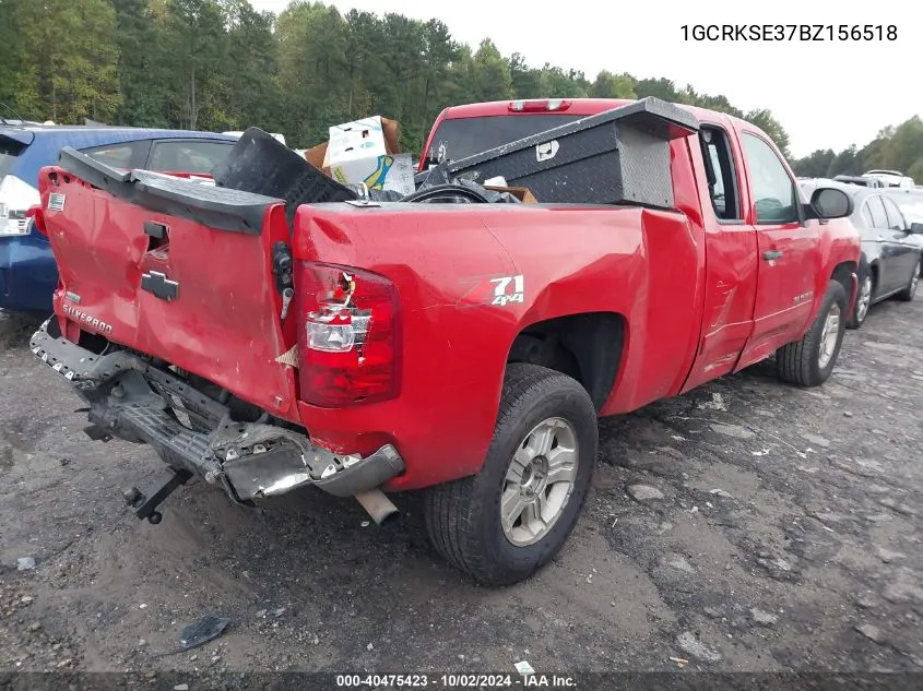 2011 Chevrolet Silverado 1500 Lt VIN: 1GCRKSE37BZ156518 Lot: 40475423