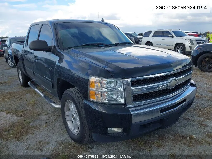 3GCPCSE05BG349194 2011 Chevrolet Silverado 1500 Lt