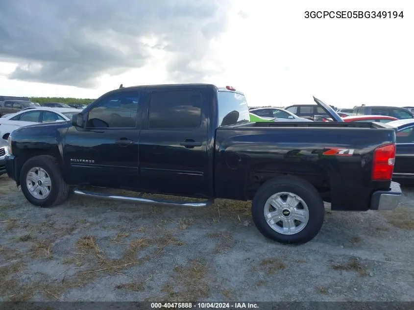 3GCPCSE05BG349194 2011 Chevrolet Silverado 1500 Lt