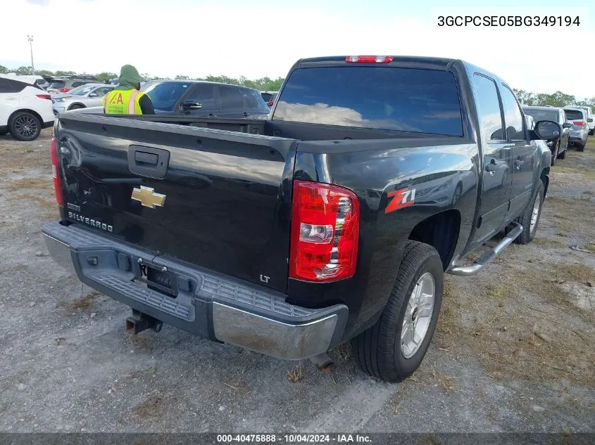 3GCPCSE05BG349194 2011 Chevrolet Silverado 1500 Lt